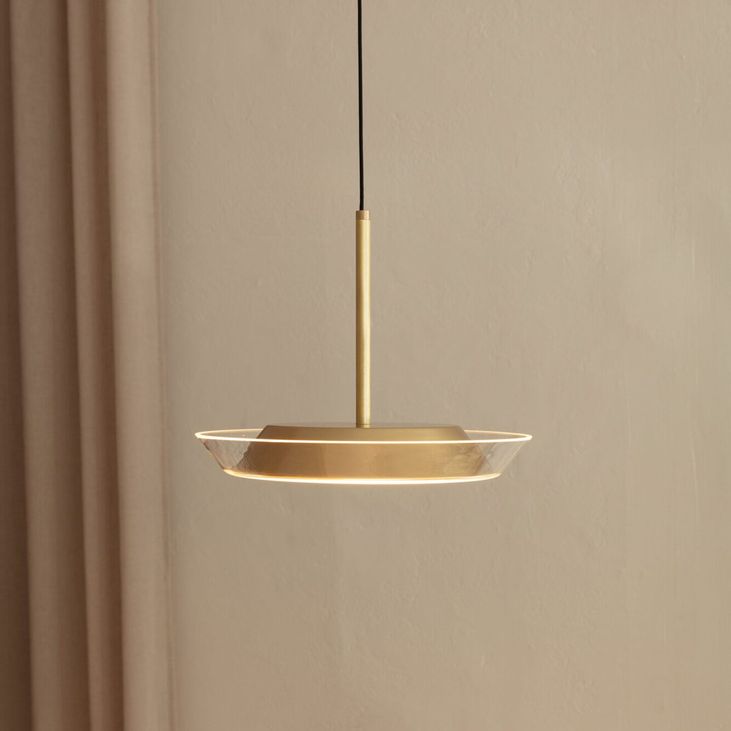 Tuppa 30 Clear Glass & Hand Brushed Brass